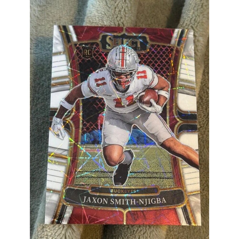 2023 Panini Select Draft Picks Jaxon Smith-Njigba Red Lazer Rookie